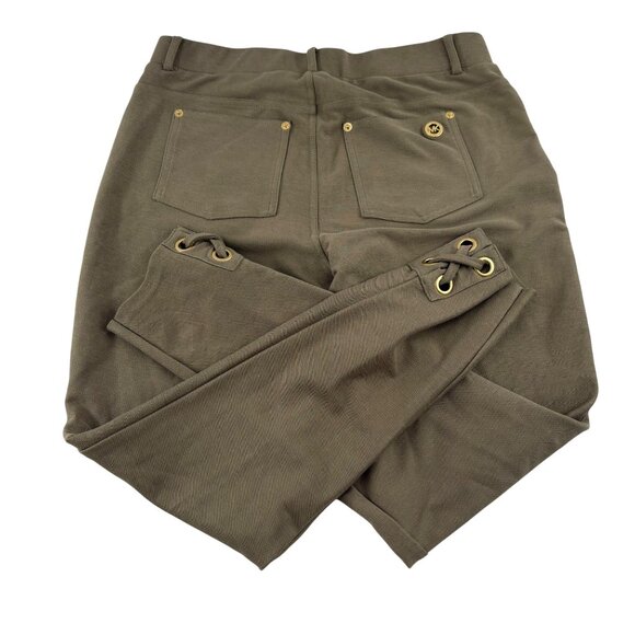 Michael Kors Womens Khaki Pants Medium Cotton & Polyester Blend pull on stretch - Picture 6 of 6